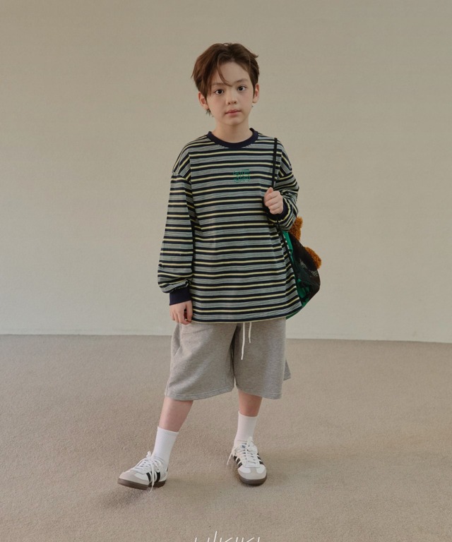 《送料無料》予約:ストライプT【HIKIKI】※ジュニアサイズ