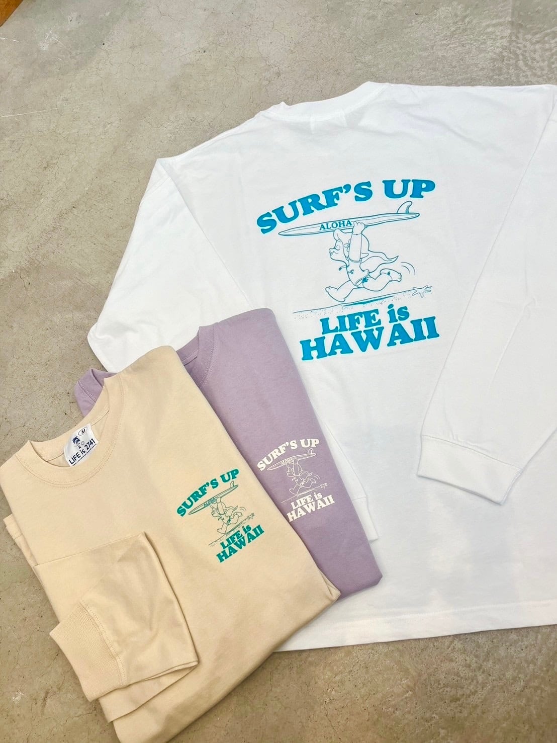 限定！LIFE is × MAPUAコラボsurf's upロンT ¥5,990+tax(¥6,589)