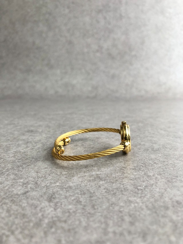 GUCCI グッチ 腕時計 ゴールド×ブラック ステンレススチール バングル 2700.2.L クウォーツ vintage ヴィンテージ オールド 8iznpb