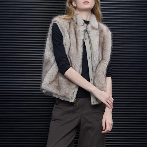 リバーシブルファーベスト ・20704