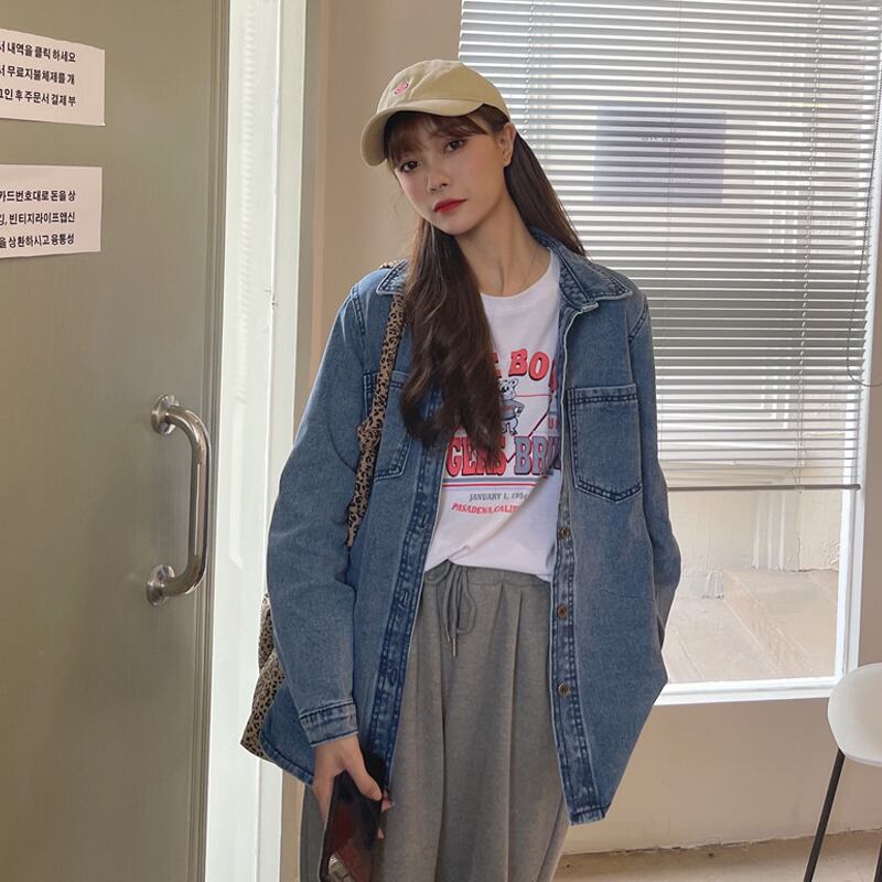 スプリングカーディガンルーズ薄手スタンダードジャケット カジュアルトップス レトロ 春物 試着室92834536477