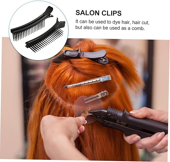 Gogogmee 2個 レイヤードヘアセクションクリップ サロンのヘアクリップ