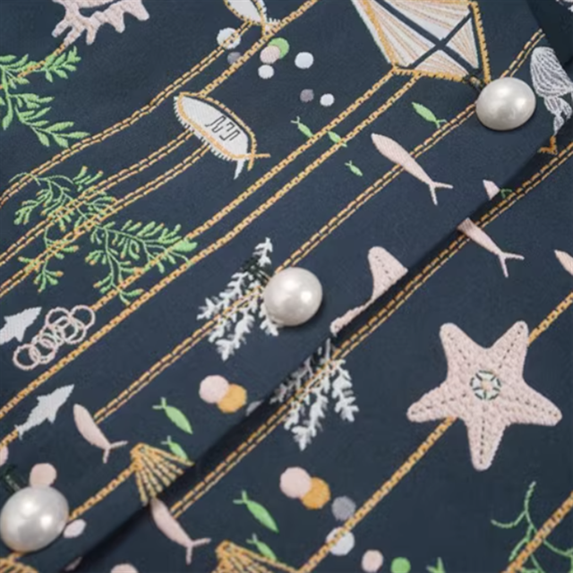 マリンプリントショートベスト　10592