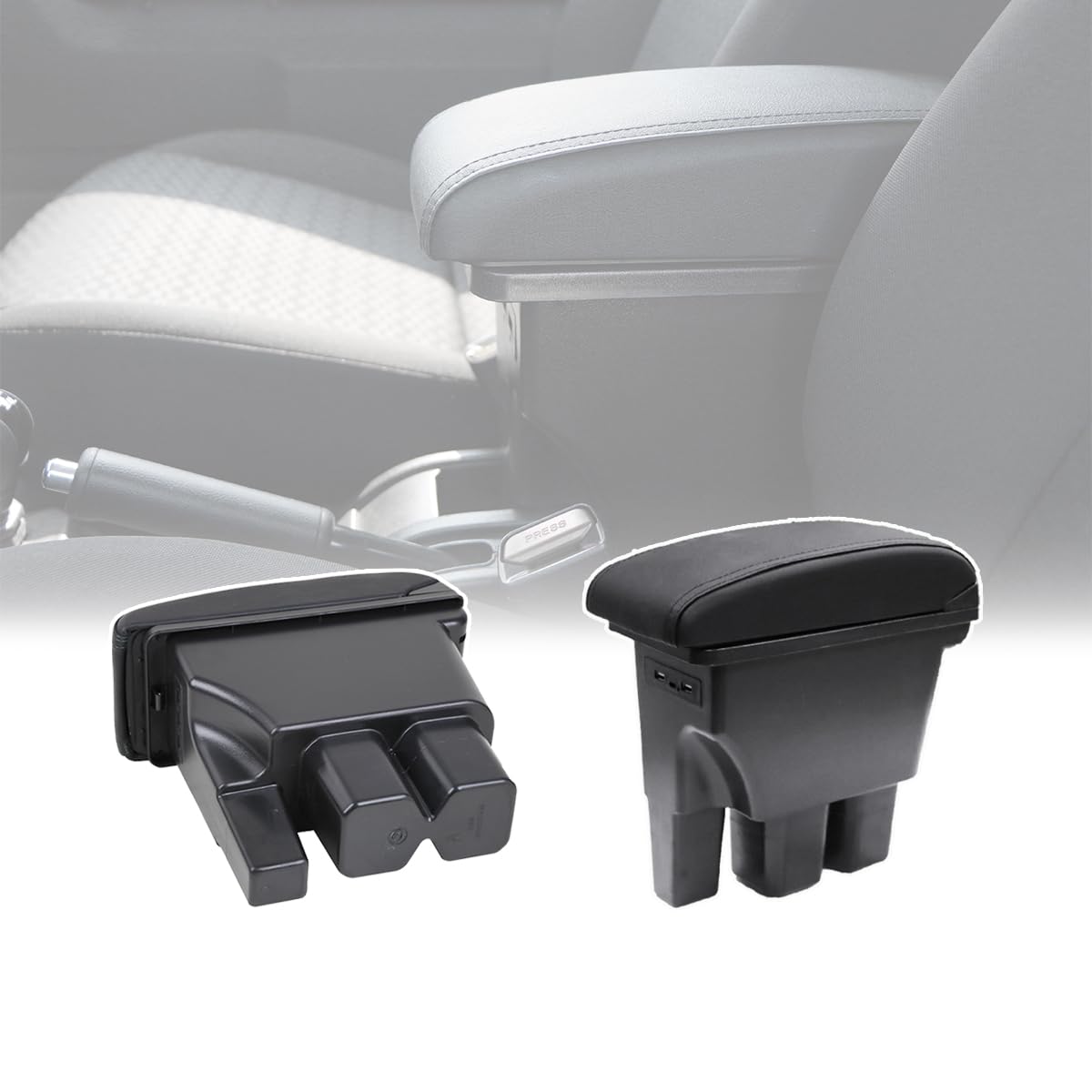 Temiry アームレスト 新型ジムニー用 JB64W JB74W 専用 コンソールボックス ジムニーシエラ用 アクセサリー 肘置き 多機能 取付簡単 ジムニー用 車内パーツ ジムニー アームレスト jb64 ブラック(ジムニーノマドに対応できません。)