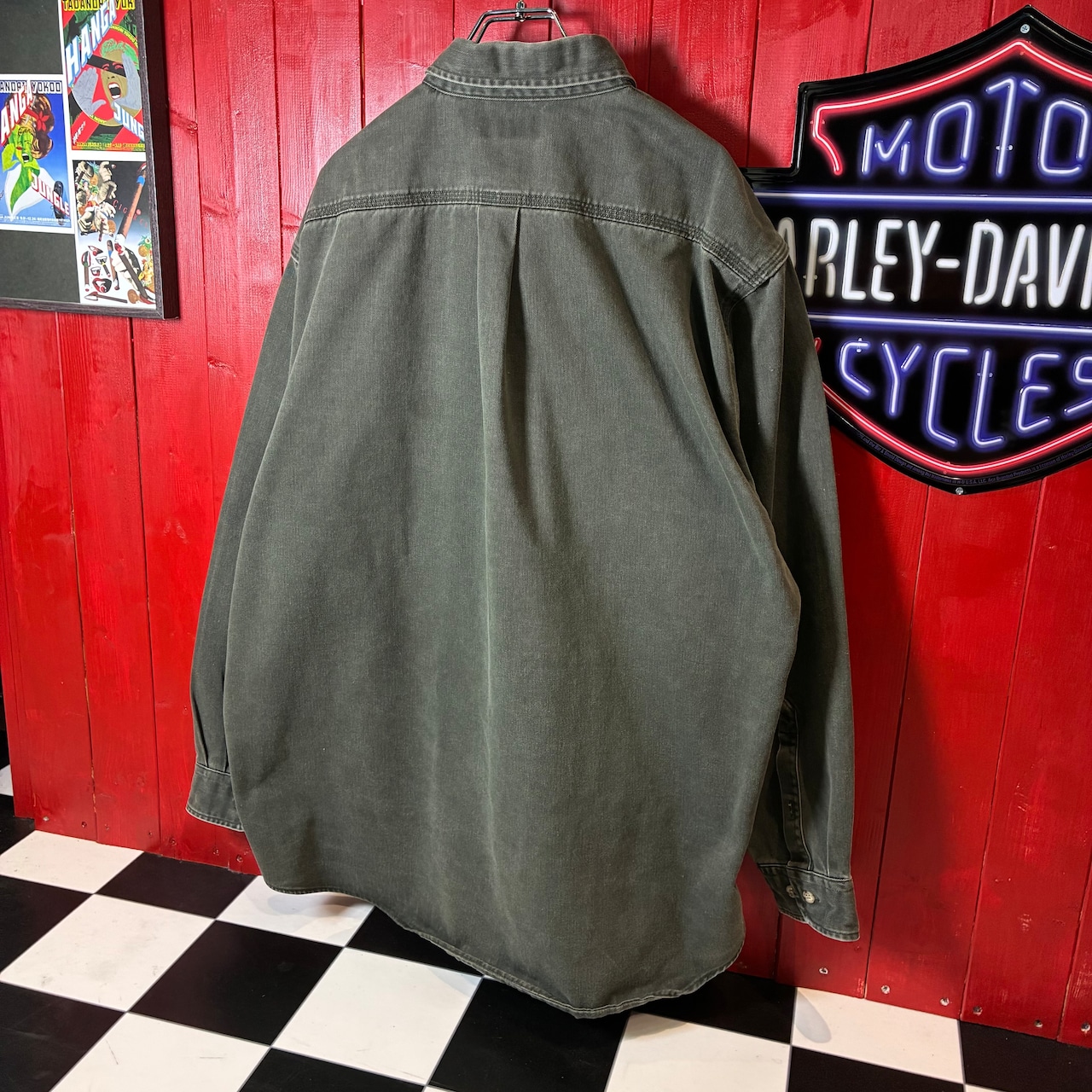 Carhartt / コットンシャツ / 2ポケット / オーバーサイズ / フェードブラック / ワークシャツ /