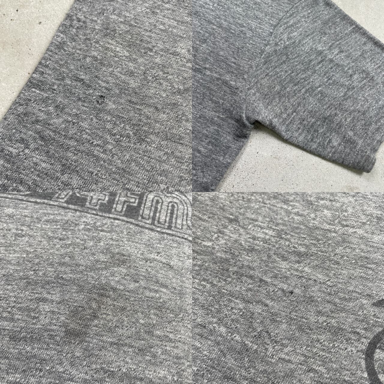 70年代 Sportswear B-94FM ラジオ 蜂 染み込みプリントTシャツ メンズS