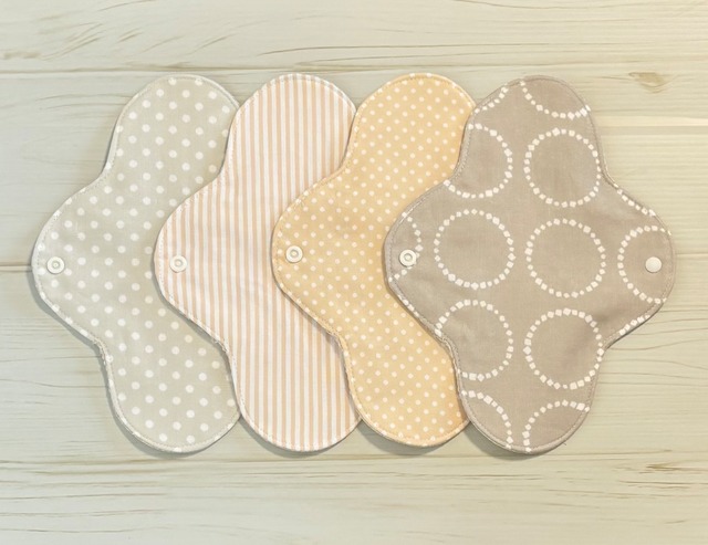 22cm ワッフル オーガニック 布ナプキン 防水仕様 4枚セット 普通の日用 343