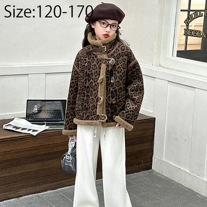 レオパード×ボアのジャケットコート