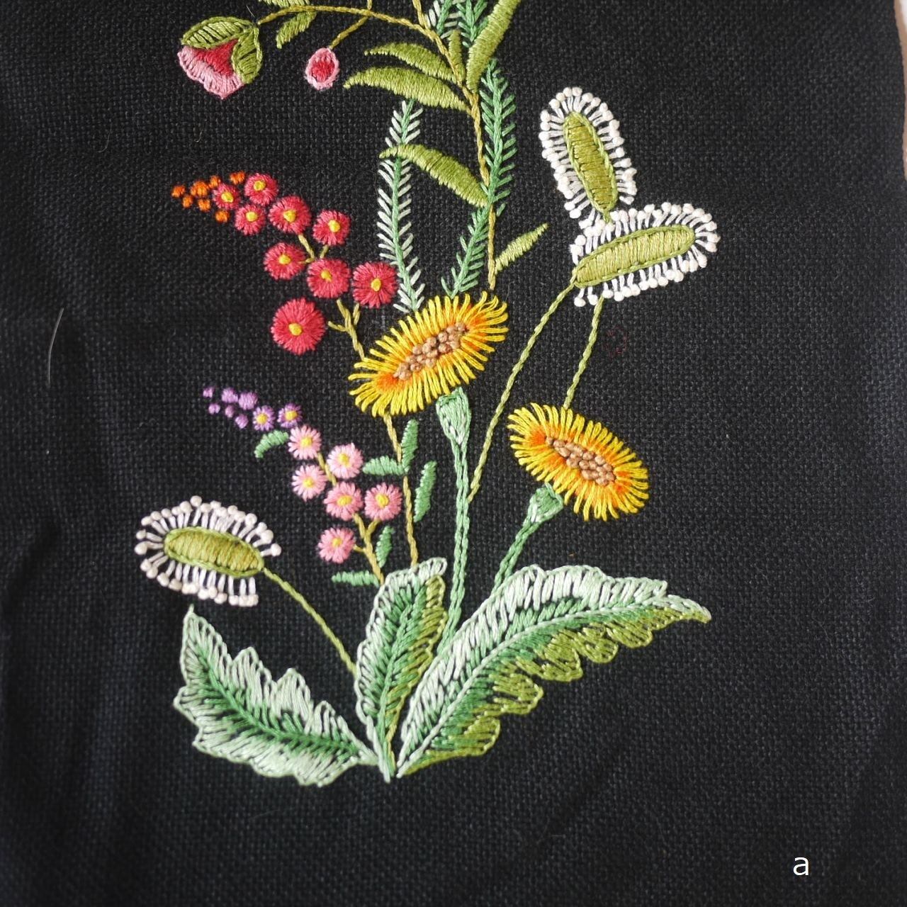 刺繍タペストリー 花の刺繍 ドイツ | こりすのパン屋Base店 (世界の蚤の市 ひとつだけの宝物)