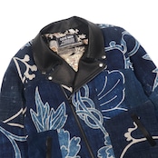 【RJK-M0012】再構築リメイク藍染ライダースジャケット JAPANESE INDIGO RIDERS JACKET