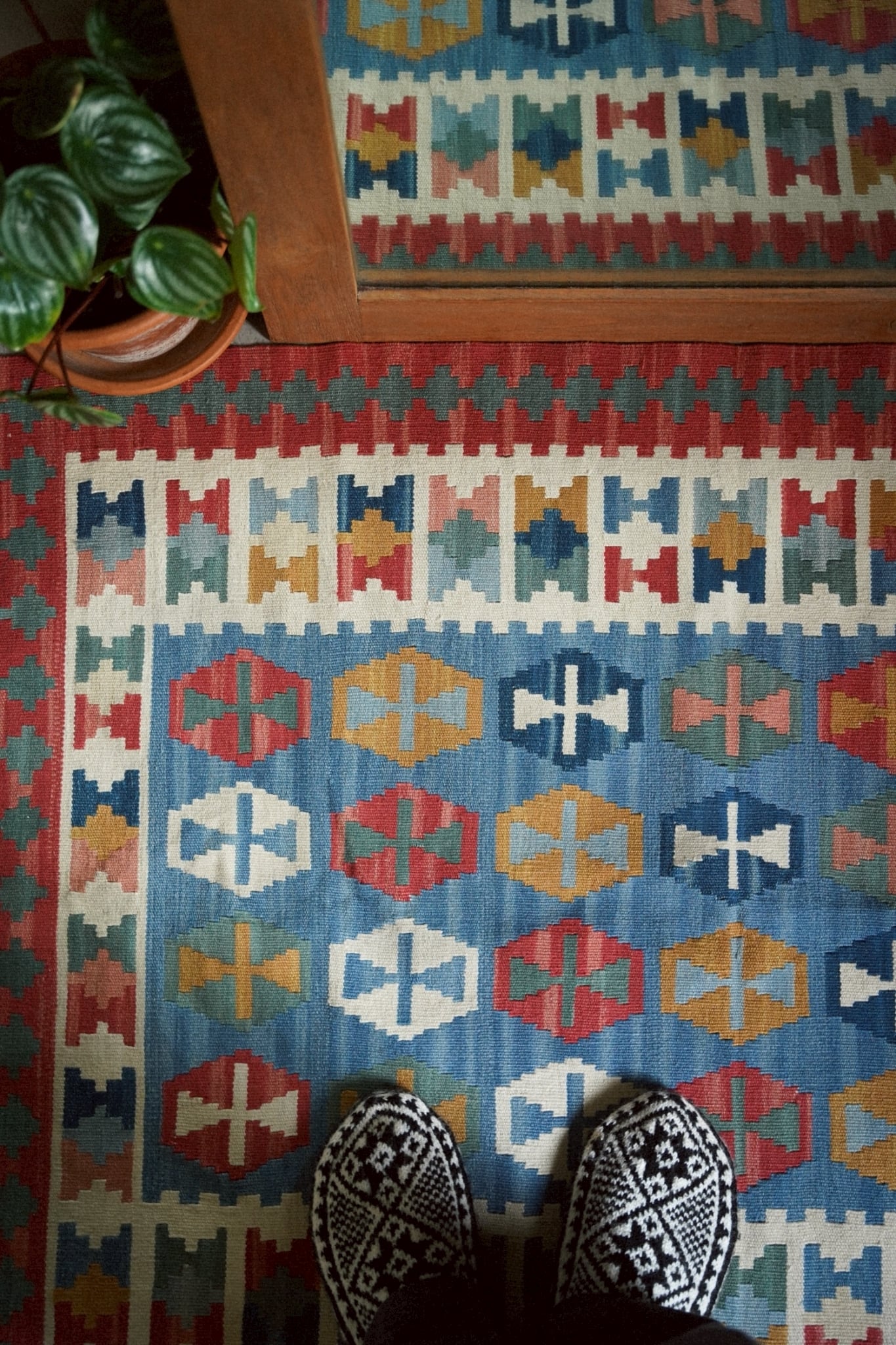 1791 -Vintage Qashqai kilim | 手織りのヴィンテージラグ専門店