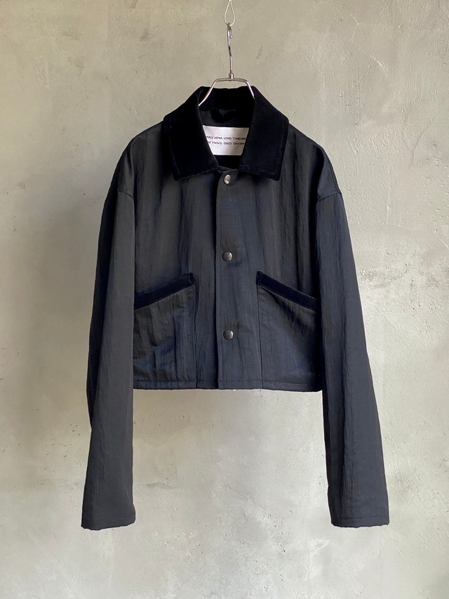"71MICHAEL×TUNAGI JAPAN" Very short padding jacket(nylon black)
