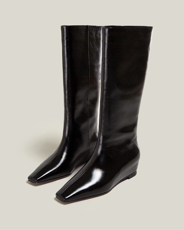 スクエアトゥロングブーツ　G25105