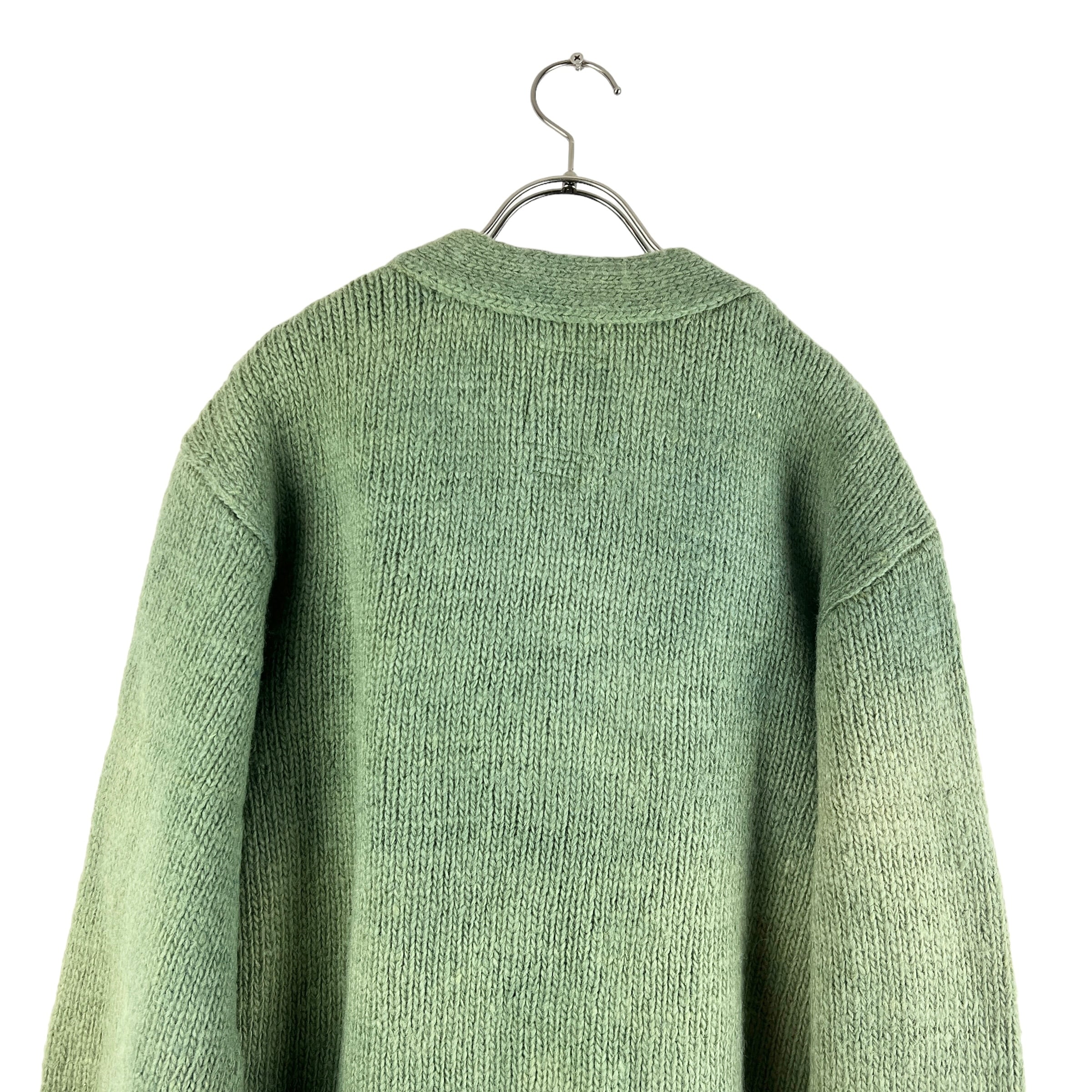 VISVIM(ビズビム) SELMER LONG UNEVEN DYE Knit Cardigan (green VISVIM(ビズビム) SELMER LONG UNEVEN DYE Knit Cardigan (green