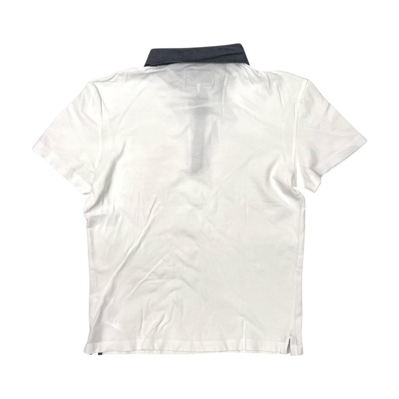 ARMANI COLLEZIONI アルマーニ ボタンダウン 半袖ポロシャツ M/ホワイト