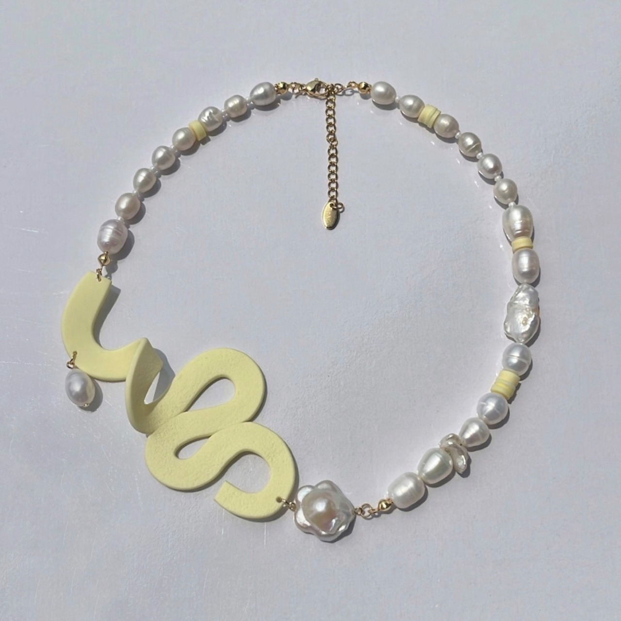 【再入荷】ポリマークレイ 淡水パールネックレス