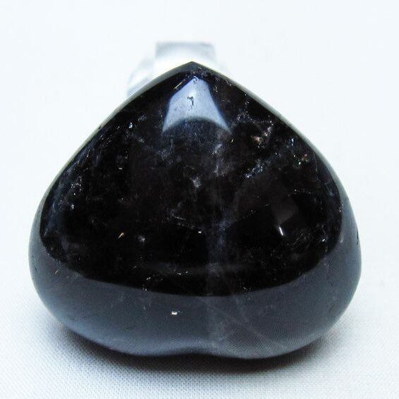 モリオン 置物 ハート 黒水晶 一点物 145-1986