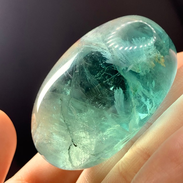 透明✩エンジェルフェザー✩フローライトタンブル