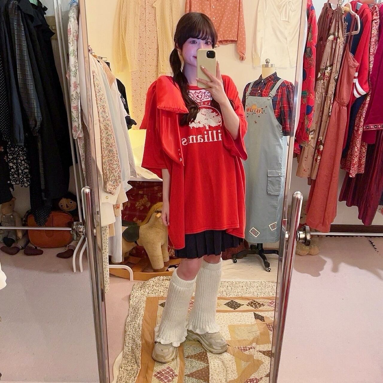 remake ˚✧₊ big ribbon red T-shirt