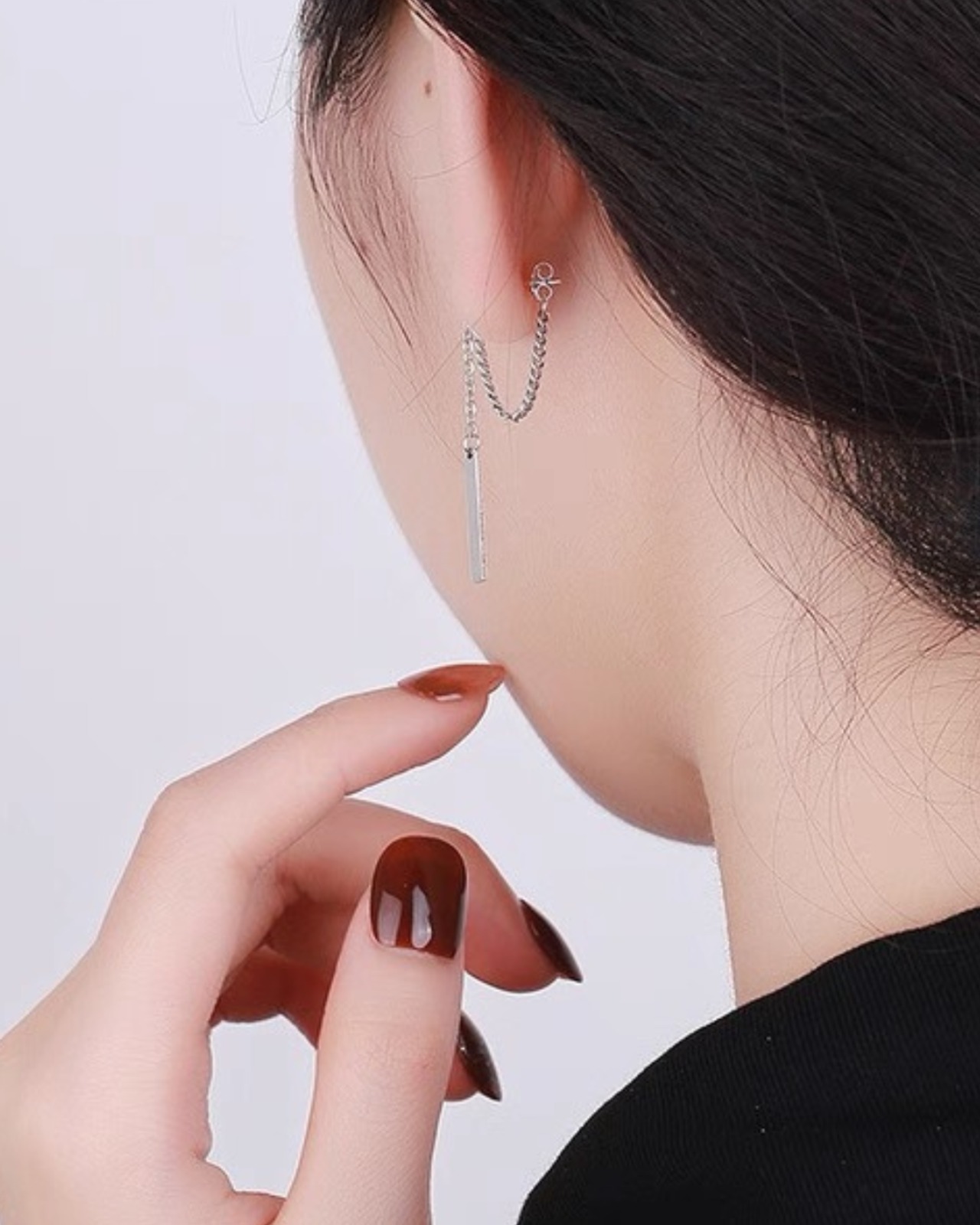 チェーンバーコンビピアス A0411 - 3