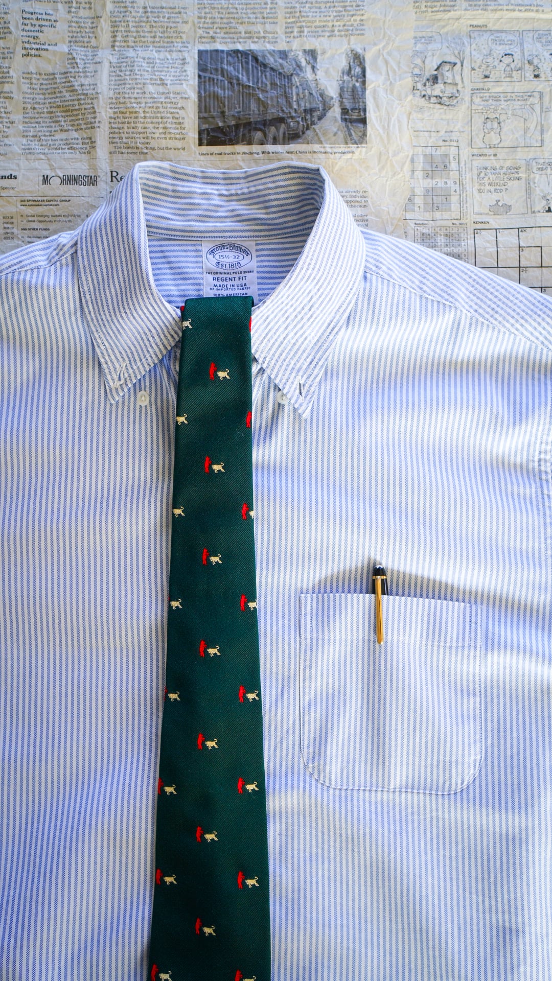 1960s】BROOKS BROTHERS ブルックスブラザーズ 雄牛 & 熊柄 ネクタイ