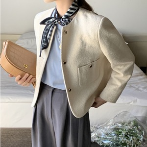 ノーカラージャケット A0323