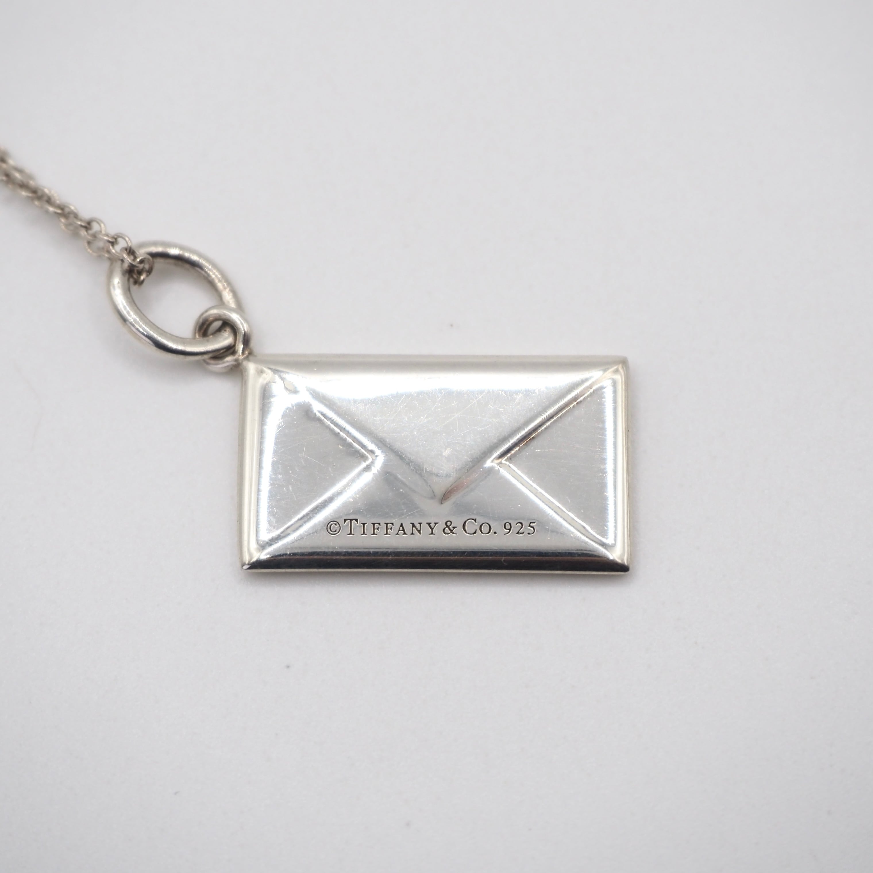 Tiffany&Co. エンベロープ レター 1Pダイヤ ネックレス シルバー925
