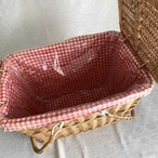 パニエ 大きめピクニックバスケット ギンガムチェック