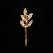 Botanical gold head pin