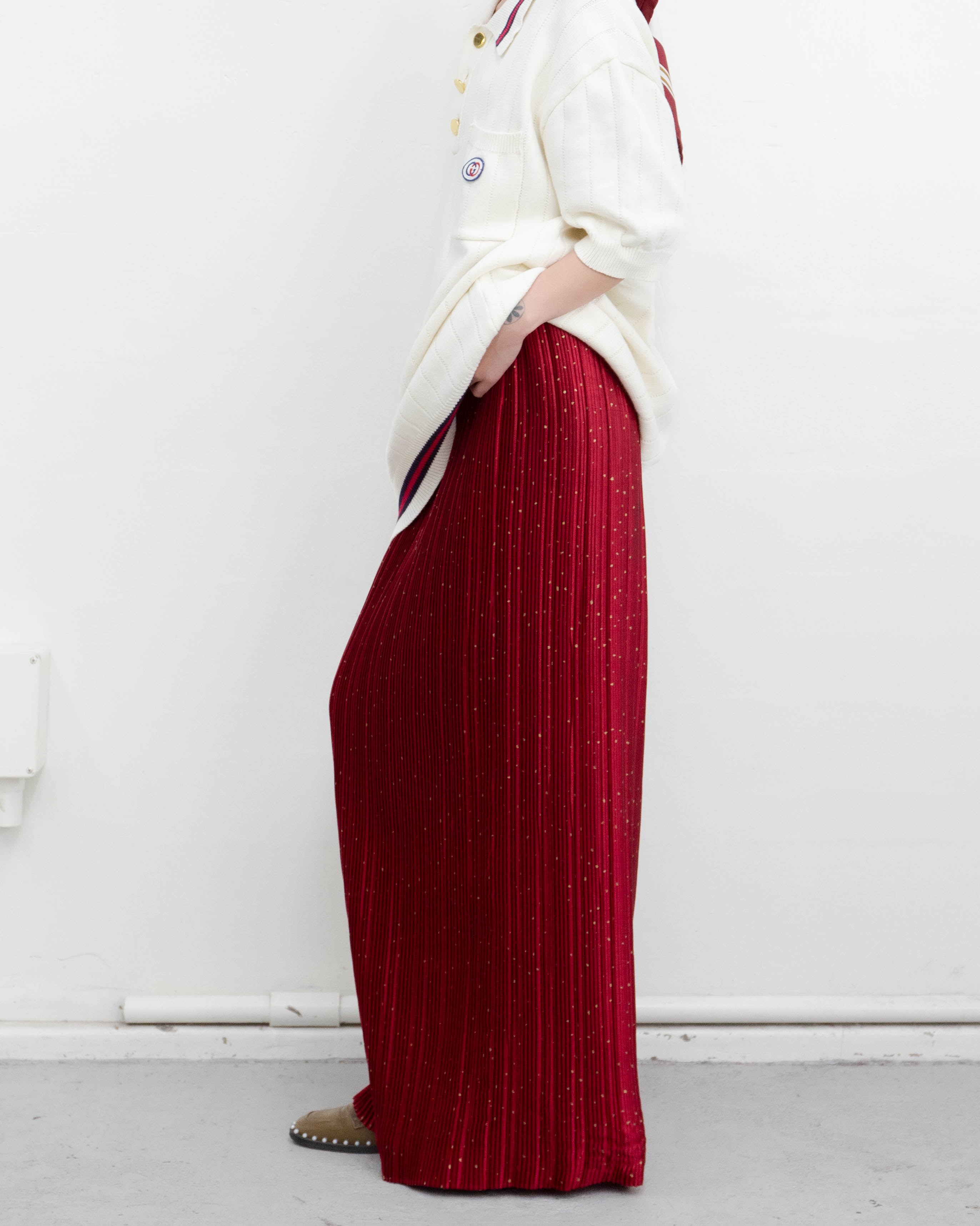 JEANNE MARC ロングスカート 1980s JEANNE MARC - abstract pleats maxi skirt | LUIK FINN