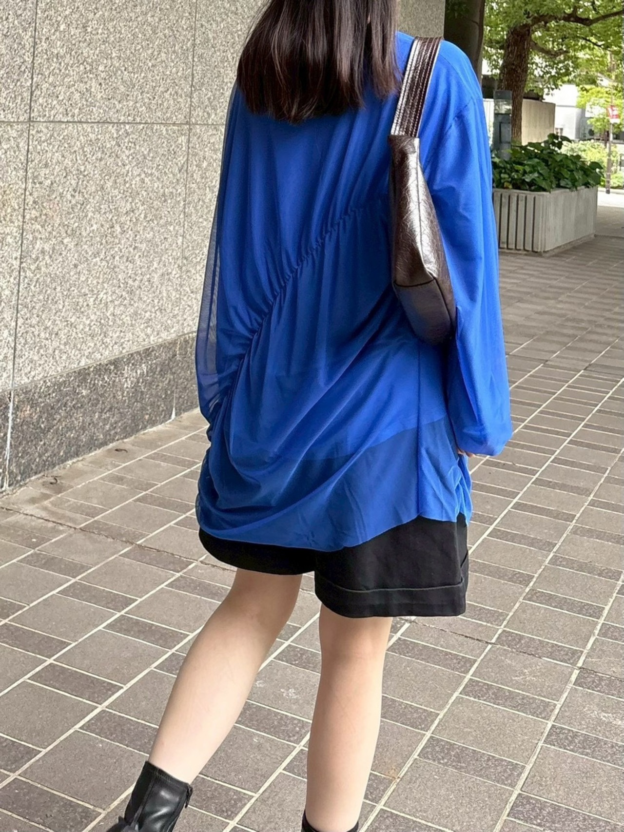 MMG130TEC チュール重ねギャザーTシャツ