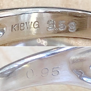✨トリリアント✨3.5カラットUP❣️ダイヤモンド K18WG リング 指輪