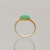 アップルグリーンが魅力的！ 10YG 翡翠 リング14号 jd_rg1836