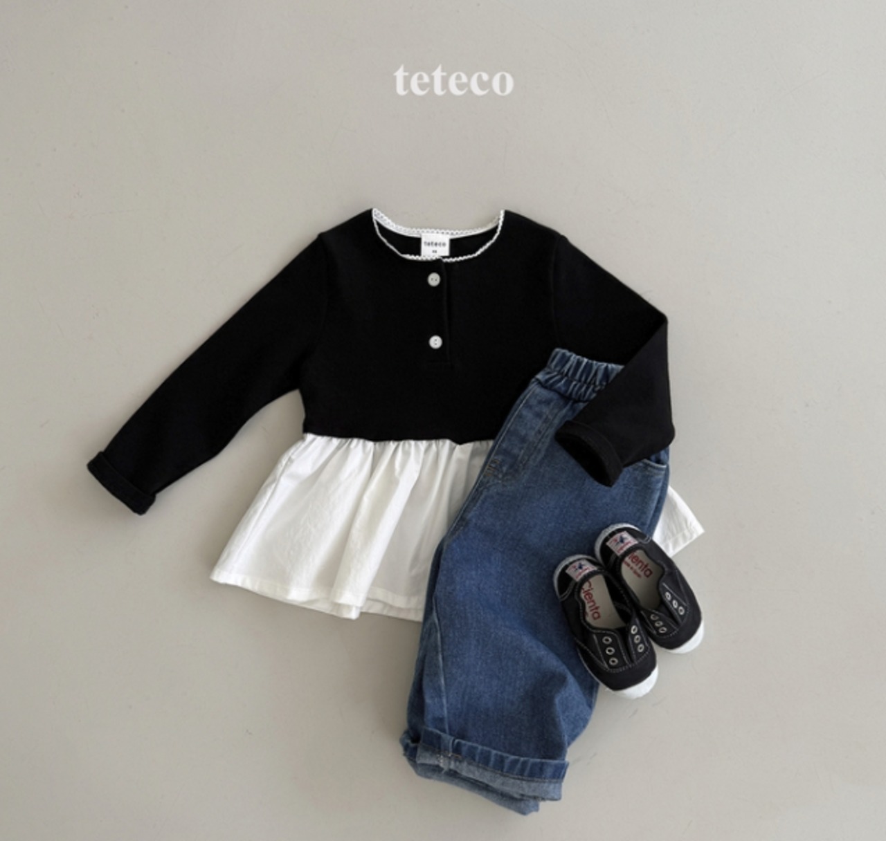 【取寄】teteco ブイネックMTM｜秋服｜韓国子供服｜ 26/AT