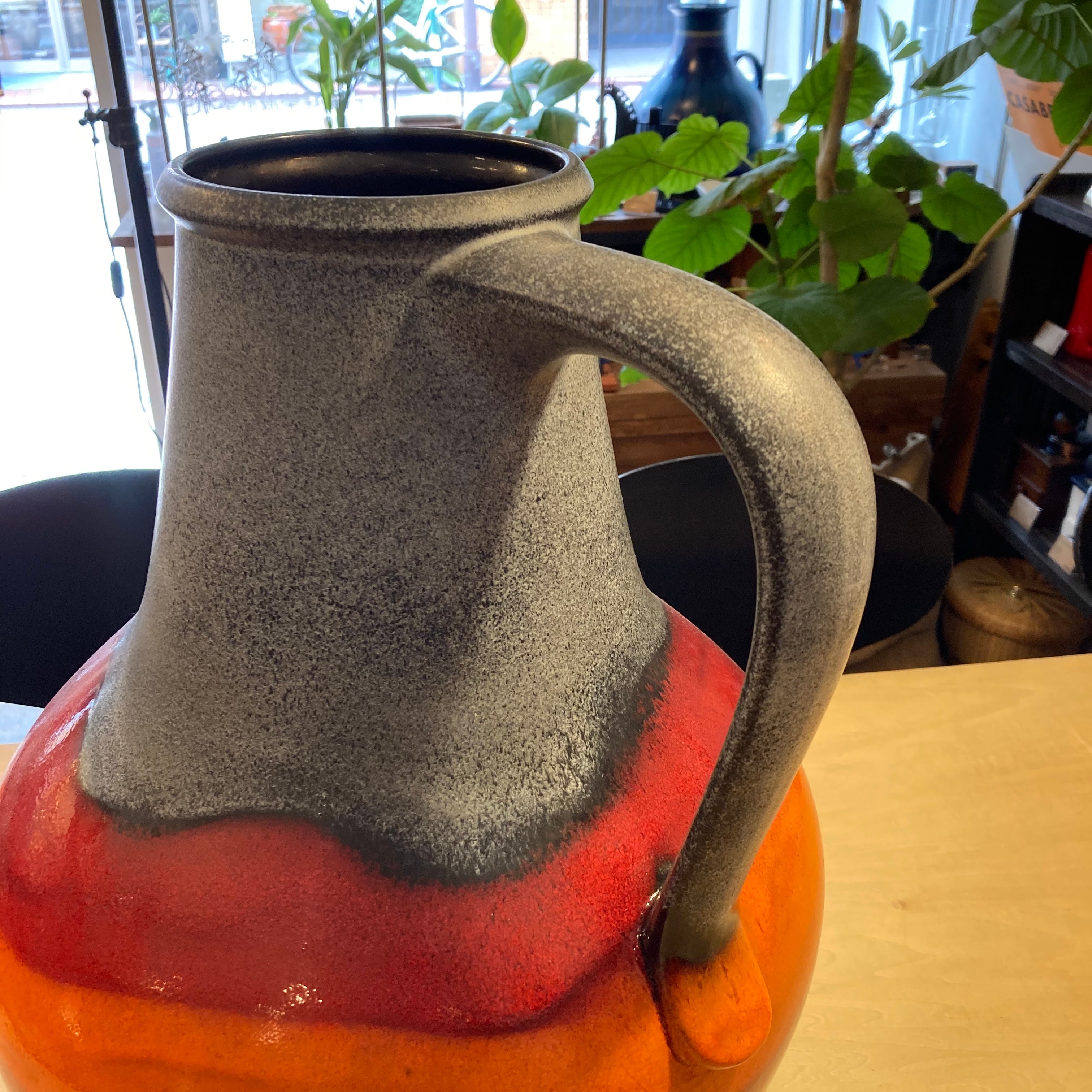 西ドイツ Dumler & Breiden / vintage fat lava vase 壺 Φ360×H500mm