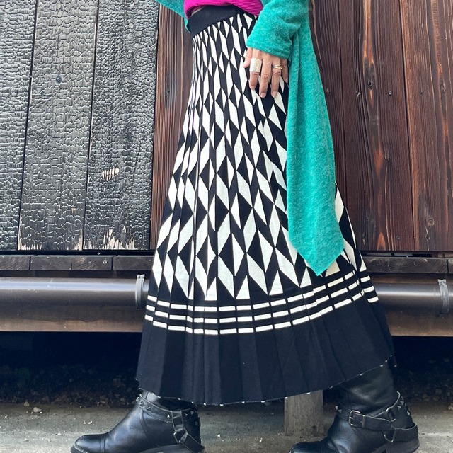 ニットプリーツスカート