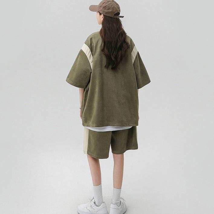 半袖 ジャージ セットアップ レディース 韓国 夏 Tシャツ ハーフパンツ