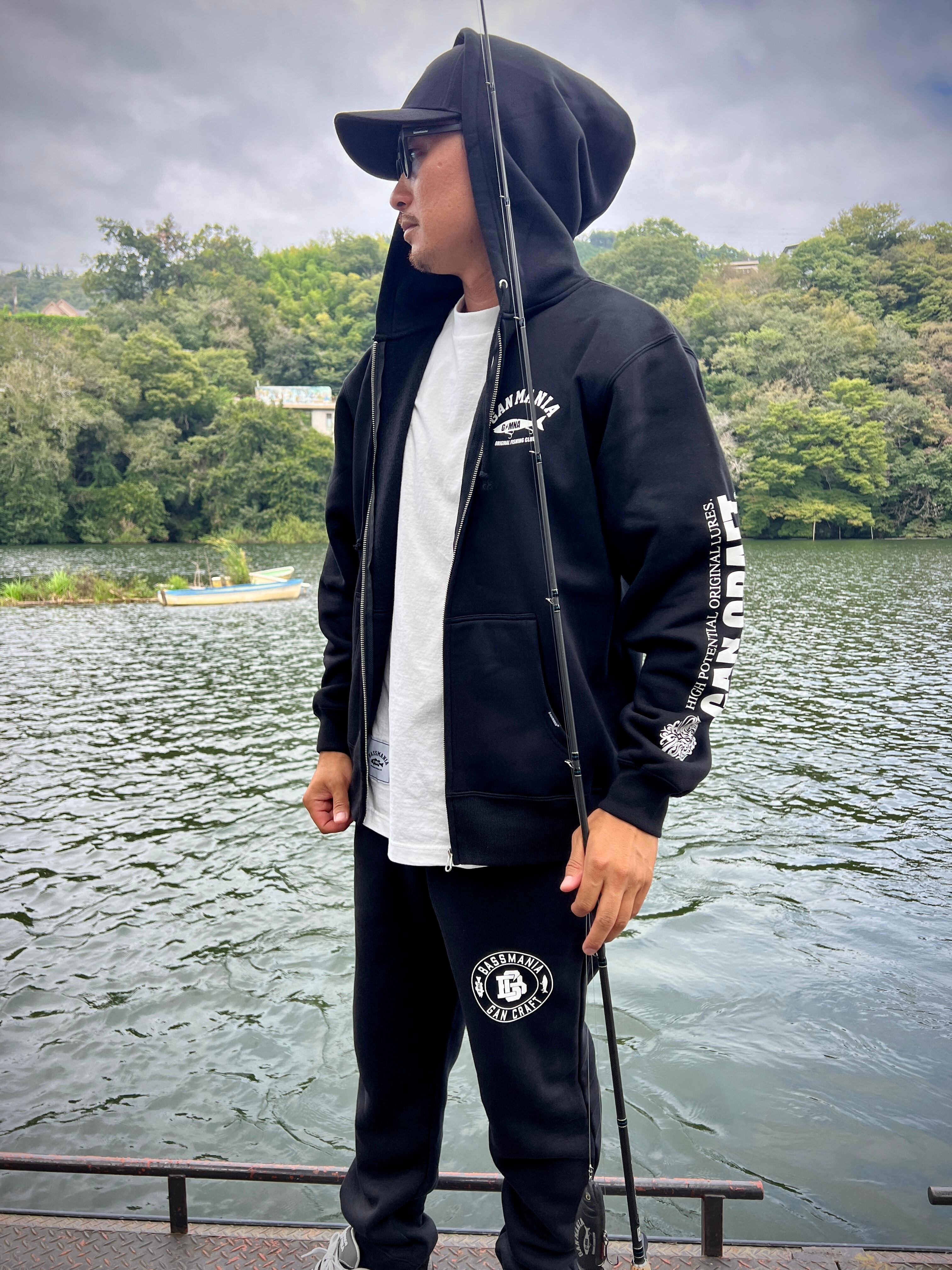 bassmania セットアップ上下サイズL GANCRAFT×BASSMANIA】GANMANIA Sweat Zip parka ［BLK］［LIMITED