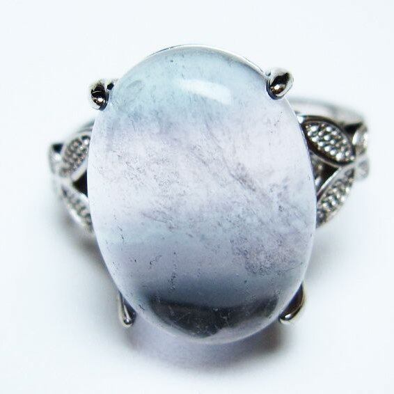 フローライト リング 蛍石 指輪 フリーサイズ 18号 一点物 メール便可 [M便 1/20] 115-7115