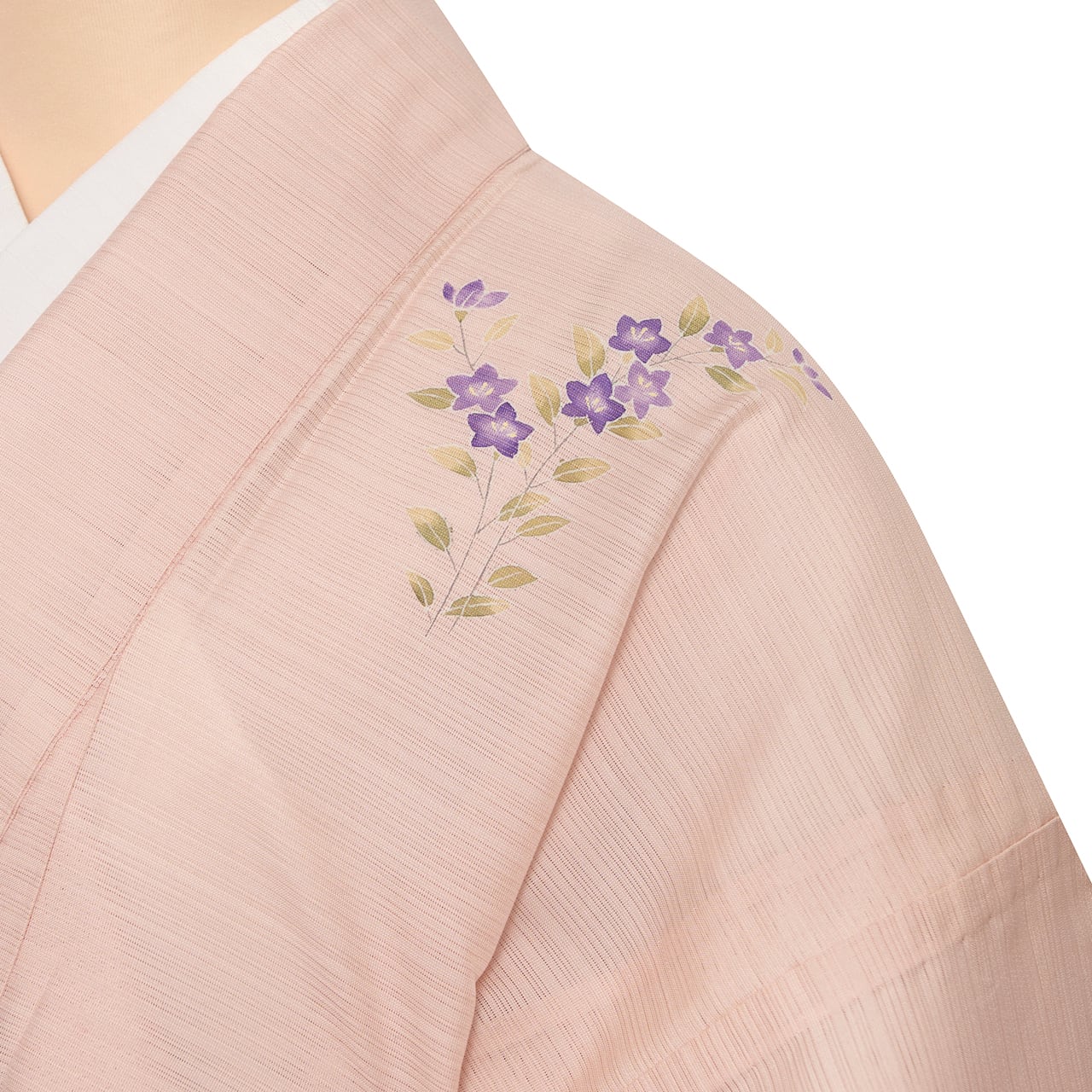 秋草模様 手描友禅訪問着 変り絽単衣着物【中古】 | かわの屋