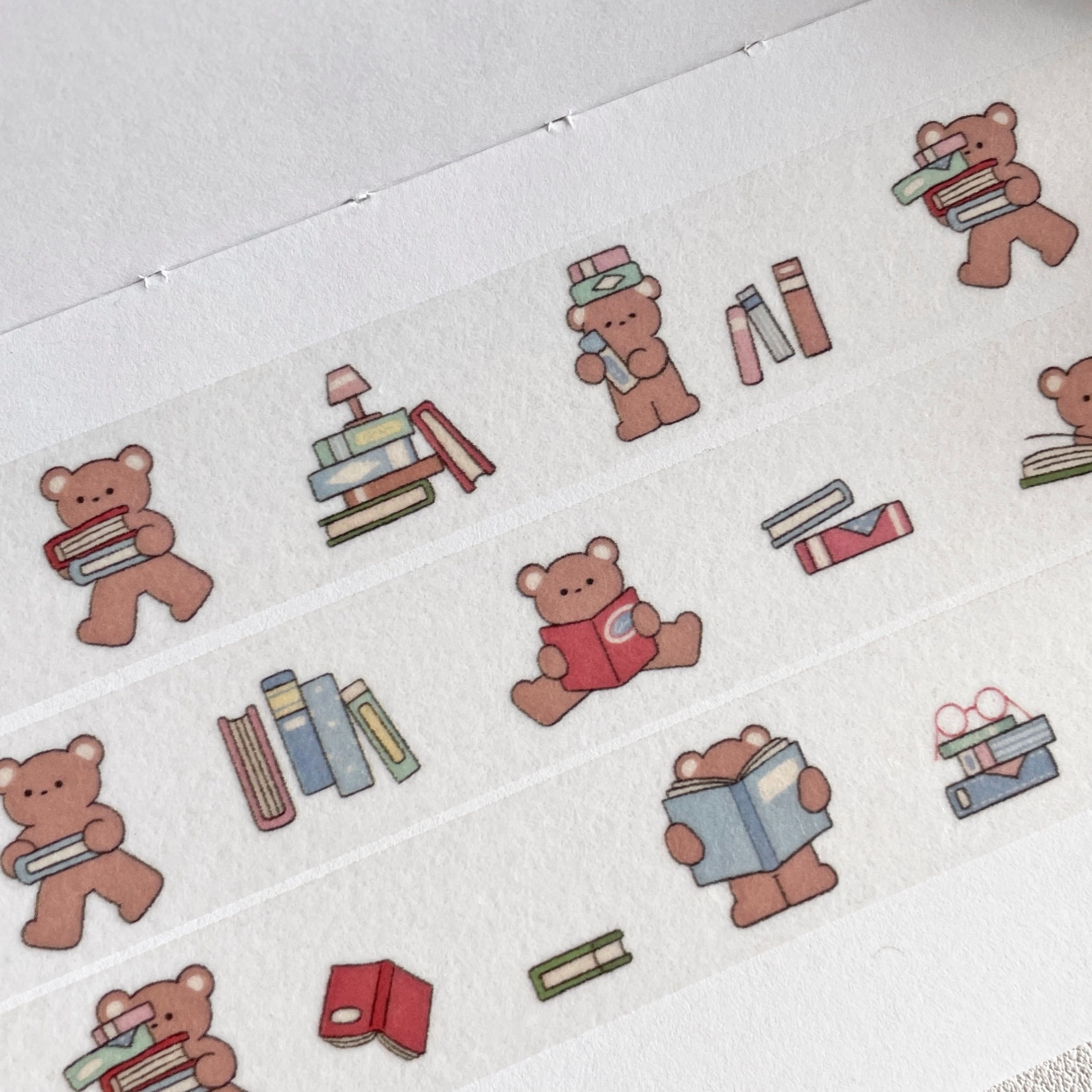 HAYOOSTUDIO】マスキングテープ 곰돌이와 책 마테 | 韓国文具・雑貨