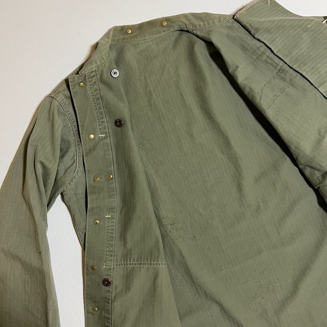 40s USMC P47 HBT ヘリンボーンツイル ユーティリティ 40'S USMC P-47 HBT UTILITY JACKET 40年代 アメリカ海兵隊 P-47