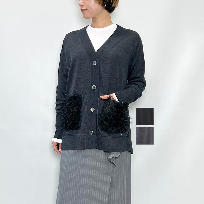 マリリンムーン　異素材ニットカーディガン マリリンムーン 異素材ニットカーディガン MARILYN MOON