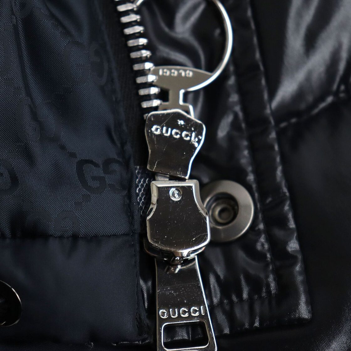 美品◇GUCCI グッチ 223425 裏地GG柄 ダブルジップ 切り替えダウン 