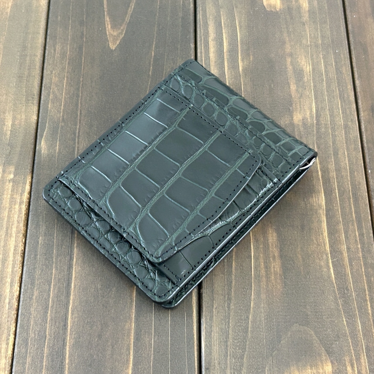 アリゲーター 無双 マネークリップ ボトルグリーン