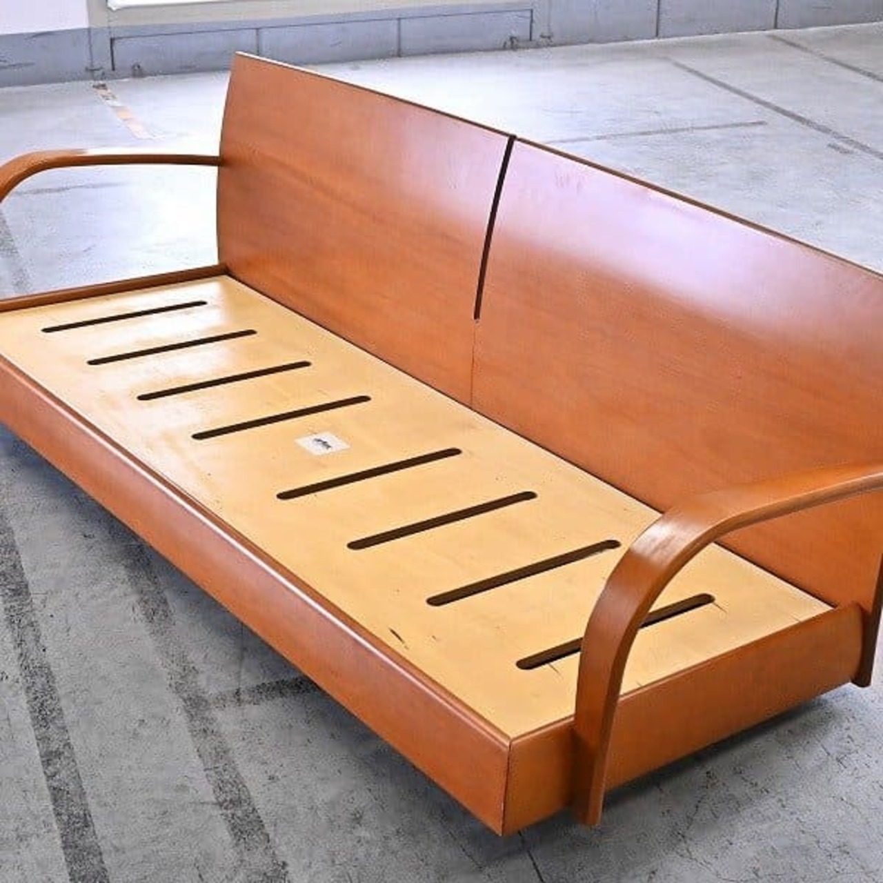 arflex「ポピー」3人掛けソファフレーム アーム 3P モダン リビング ダイニング ウッドフレーム アルフレックス POPPY【中古家具/中古インテリア/USED家具ユーズド家具/リサイクル】