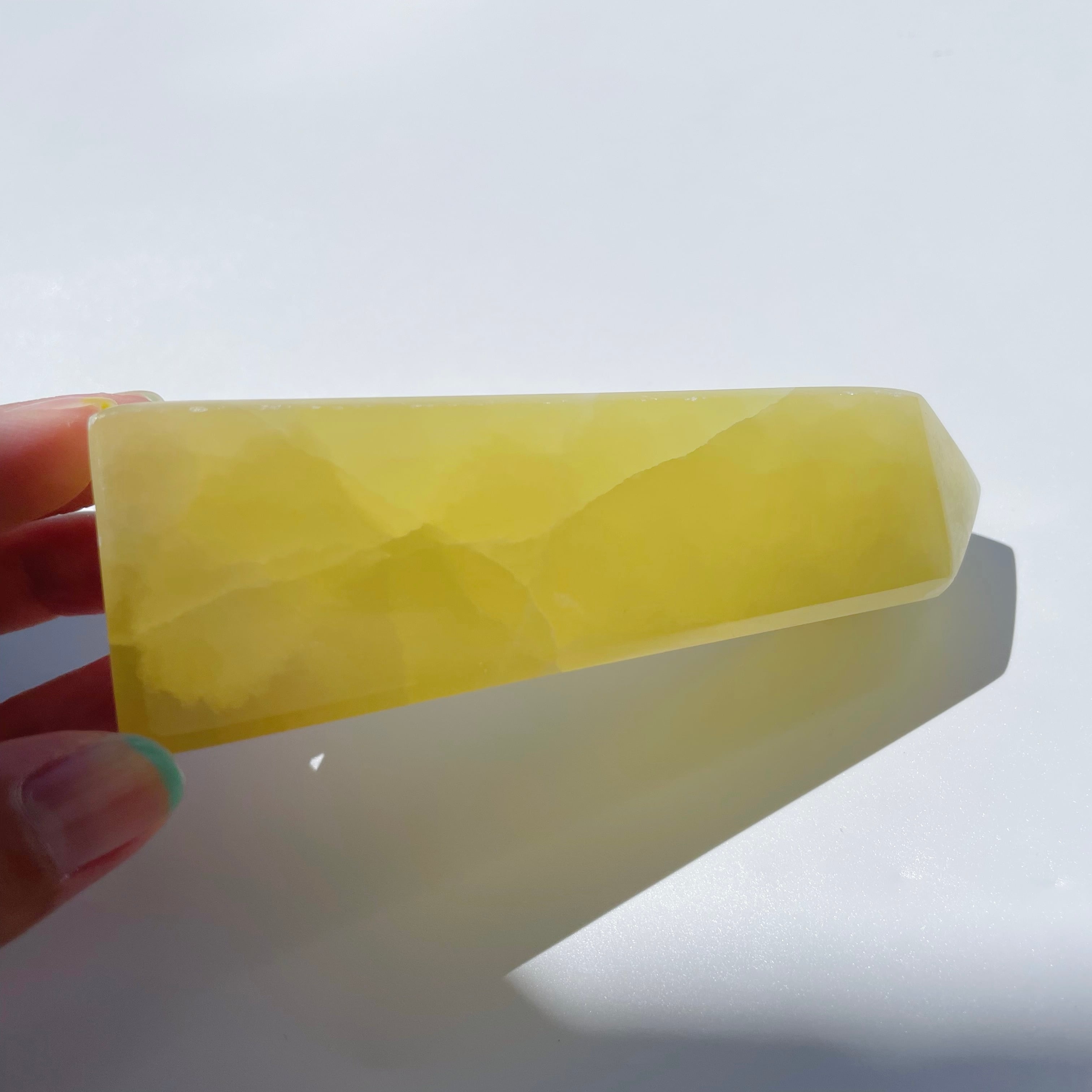 イエローカルサイト タワー型05◇Yellow Calcite◇天然石・鉱物