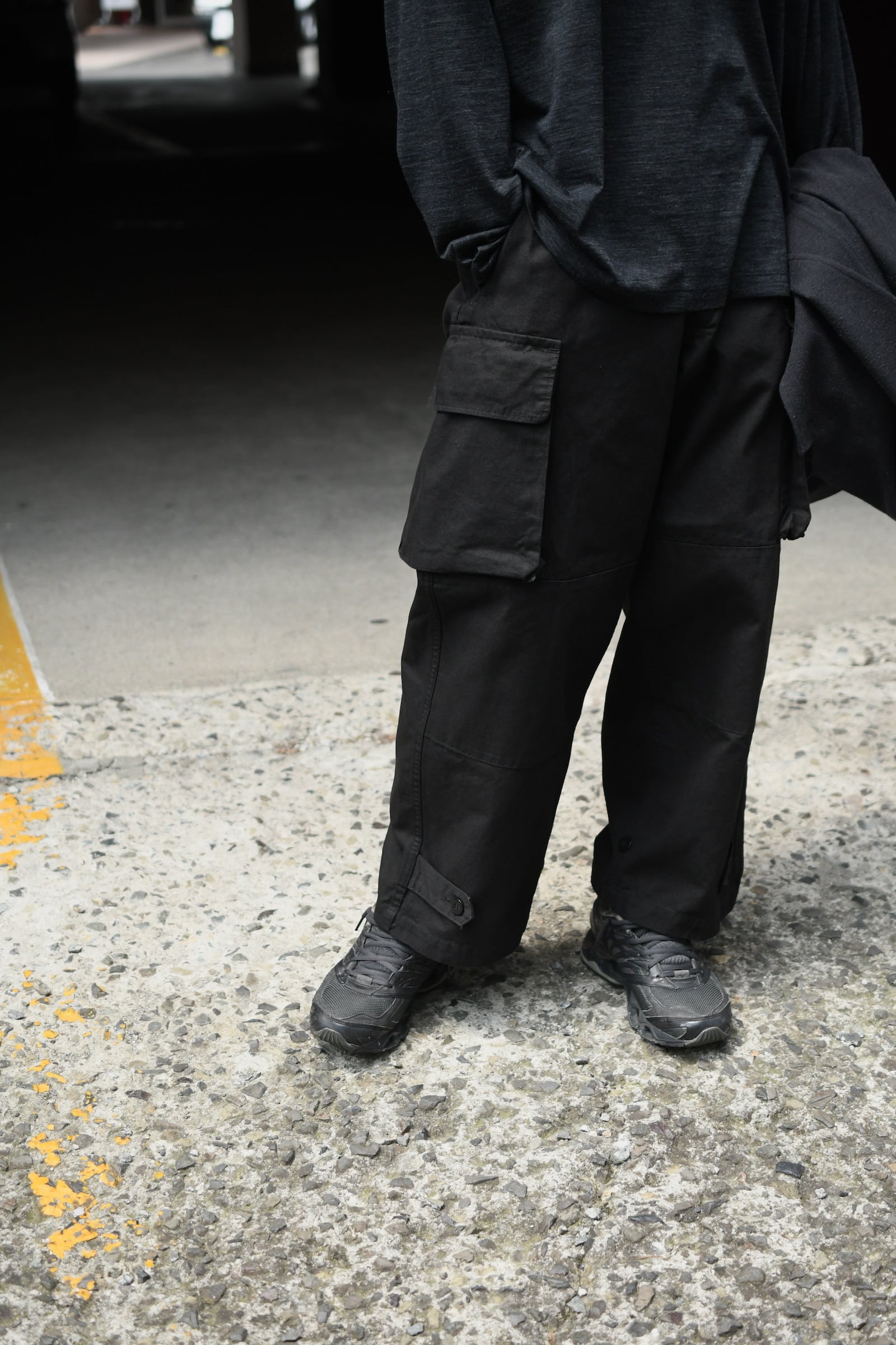 OUTIL / PANTALON BLESLE (Black) | nariwai