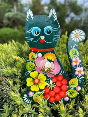 ペトリキフカのマグネット　猫（Khomenko製作）