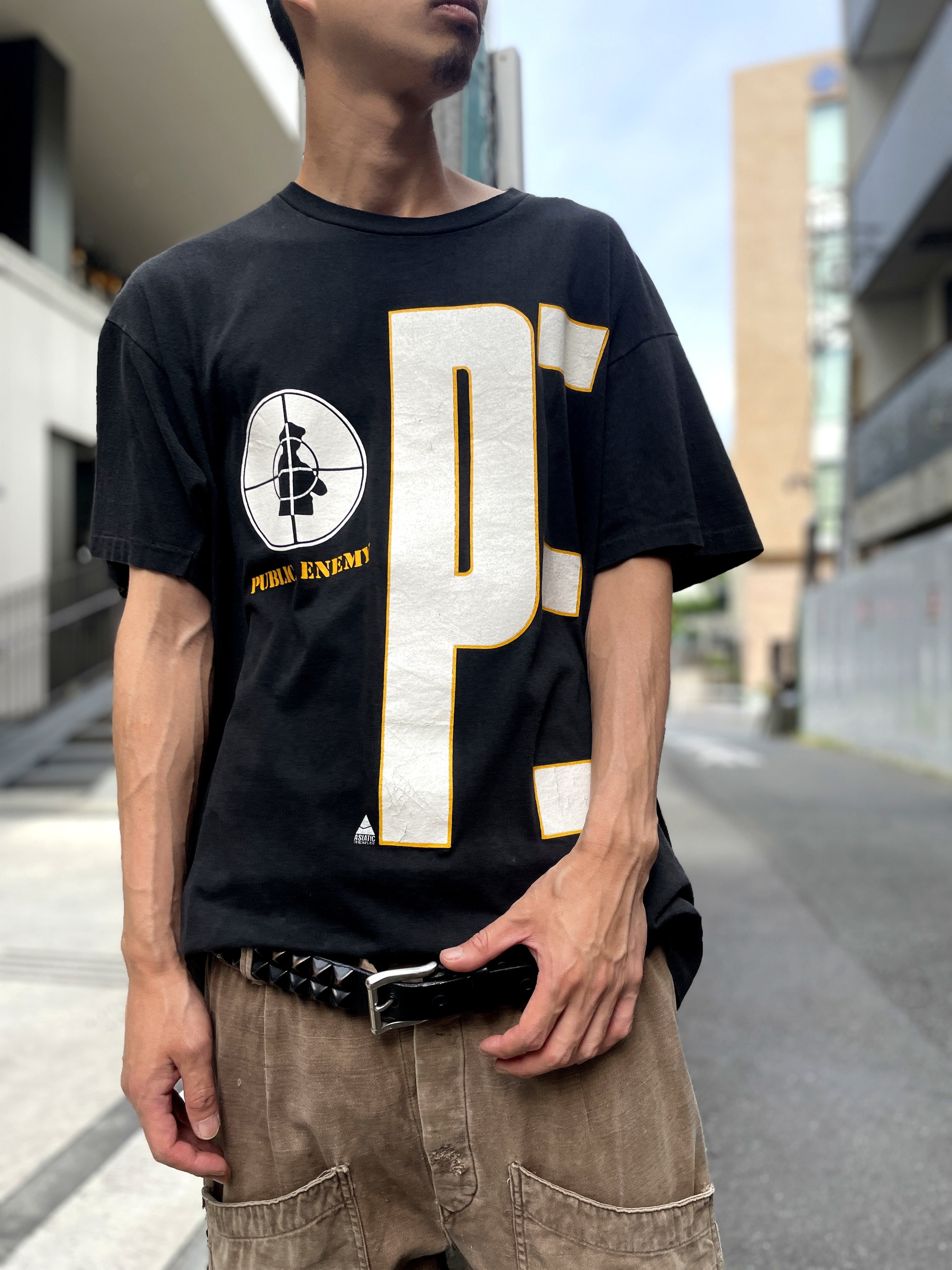 90's Public Enemy “P.E.” Graphic T-Shirt Made in USA / パブリック